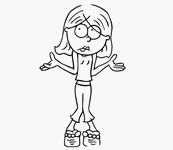 coloriage lizzie mc guire indecise